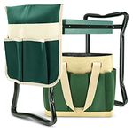 Garden Kneeler and Seat Heavy Duty, Upgraded Widened and Thickened Gardening Stools for Seniors, Foldable Gardening Bench Ergonomic Design, Effective Relief of Knee and Back Pain, Gift for Gardeners