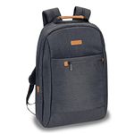 PEDEA business laptop backpack "Elegance" for notebooks with screens up to 17.3 inches (43.9 cm); shoulder bag with shoulder strap and compartment for tablets up to 11 inches (27.96 cm), grey