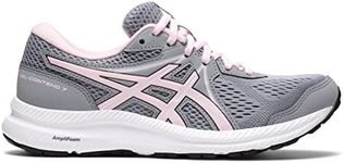 ASICS Women's, Gel-Contend 7 Running Shoe - Wide Width, Sheet Rock/Pink Salt, 6 Wide