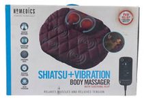HoMedics Shiatsu + Vibration Body Massager with Soothing Heat Purple SP-129HBGJ
