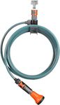 Gardena City Gardening Terrace Spiral Hose 7.5 m: Garden Hose with Integrated Hose Holder, 9 mm Hose Diameter, with Original Gardena System Parts and Sprayer (18411-20)