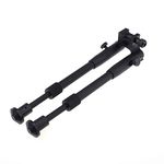 BigTron Tactical Accessories - Swivel Mount Bipod Adjustable 6"-9" with Double-Lock Universal Barrel Adapter