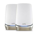 NETGEAR Orbi WiFi 6E Mesh System (RBKE962) - Quad-Band WiFi 6E Router with 1 Satellites | Coverage up to 6.000 sq. ft, 200 Devices | Ultra-Fast Speeds up to 10.8Gbps (AXE11000) | Simple Set Up