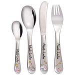 Children's Cutlery with Name Personalised/with Colourful Motifs Selectable - Princess or Cars (Princess)