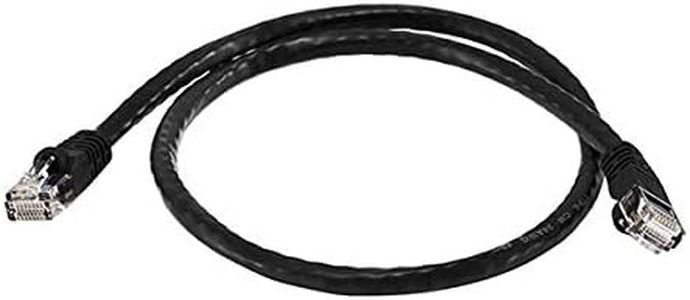 Monoprice Cat6 Ethernet Patch Cable - Network Internet Cord - RJ45, Stranded, 550Mhz, UTP, Pure Bare Copper Wire, 24AWG, 2ft, Black