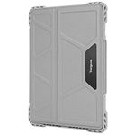 Targus Pro-Tek Apple iPad (6th / 5th gen), iPad Pro (9.7-Inch), iPad Air 2 & iPad Air Rotating Case with Slim Trifold Stand Cover, Stylus Holder, Magnetic Closure, Silver (THZ73711GL)