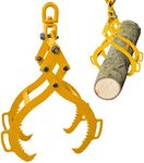 32IN Log Lifting Tongs,Log Grapple,Timber Claw Hook 4 Claw Timber Heavy Duty Solid Steel Swivel Dragging Steel Tongs Log Lifting Lumber Skidding Tongs Logging Grabber