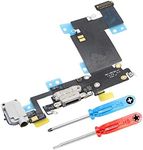 MMOBIEL Dock Connector Compatible with iPhone 6s Plus 2015 - Charging Port Flex Cable - Headphone Port/Microphone/Antenna Replacement - Incl. Screwdrivers - Black