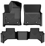 Husky Liners Weatherbeater Floor Mats | Fits 2022-2024 Lexus LX600; 2022-2023 Toyota Land Cruiser | Front & 2nd Row, 3-pc Black - 95811