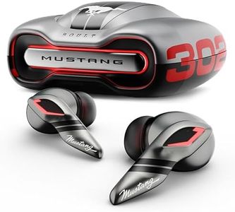 Mustang Newly Launched Torq TWS Earbuds with 60H Playtime, App Support, 4 Mics ENC, 45ms Low Latency, 13mm Driver, Breathing LEDs, Touch Control, Made in India, IPX5 Ear Buds Wireless (Silver)