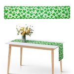 YEJAHY St Patrick's Day Table Runner, Lace Shamrock Table Runner, Irish Clover Table Runner, Spring Shamrock Decorations, Patrick's Day Party Home Kitchen Dining Table Decorations