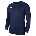 NIKE Men's M Nk Dry Park Vii Jsy Ls T shirt, Midnight Navy/(White), L UK