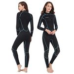 Seaskin Mens 3mm Shorty Wetsuit Womens, Full Body Diving Suit Front Zip Wetsuit for Diving Snorkeling Surfing Swimming