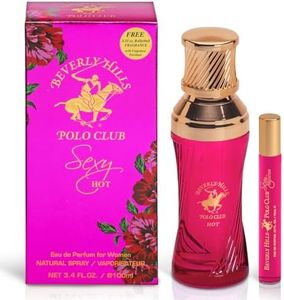 Beverly Hills Polo Club SEXY HOT - Cologne for Women with Notes of Amber & Vanilla - Sweet & Seductive Fragrance Scent - Eau De Toilette Spray 3.40fl.oz / 100ml (Packaging May Vary)