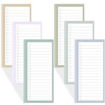 BIPEND 6 Pack Magnetic Notepads for Refrigerator, Grocery List Magnet Pad for Fridge, 50 Sheets per Note Pads To-Do List, Shopping List(300Sheets)