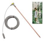 MOKIKUBA Grounding Rod with 40ft Wire, Connects Your Body to the Earth, Great to Use with Earthing Sheet, Grounding Mat, Pillowcase, Pad (Pure Copper)