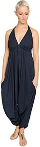 likemary Jumpsuits for Women - Comfortable & Sexy Onesie Halter Jumpsuit - One Size Rompers with Pockets - Sleeveless Jumper - One Piece Jumpsuits - Navy Blue