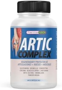 Cúrcuma Con Glucosamina, Condroitina y Colágeno, elimina el Dolor En Músculos, Articulaciones y Huesos, Potente Antiinflamatorio Con Acción Analgésica, Repara las Articulaciones, 90 Cápsulas
