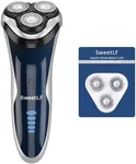 SweetLF Electric Shavers for Men(Plus 3 Blades),Electric Razor for Men,Men’s Electric Shavers Wet & Dry Rotary Shavers, Rechargeable/100% IPX7 Waterproof/Pop-up Trimmer/Cordless Floating Head