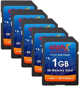 AlphX 1gb SD Secure Digital Memory Cards, Pack of 5 - Compatible with all Digital Cameras