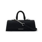 Miraggio Elsie Structured Top-Handle Bag for Women with Detachable Shoulder Strap (Black)