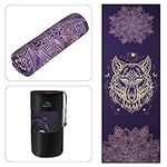 Keemi Non-Slip Yoga Towel Microfiber Yoga Mat Blanket for Hot Yoga Bikram Pilates Gym Towels for Sweat (73"x25", Wolf)