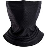 Neck Gaiter Snoods for Men & Women - Cooling Face Mask Washable Lightweight Cycling Motorcycle Bandana Face Covering Adjustable Neck Warmer Headband Unisex Tube for UV Protection (Black)