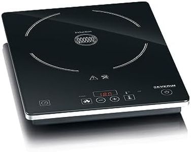 SEVERIN KP 1071, Piastra a induzione, Potenza 2000 W, Diametro 21 cm, 10 livelli di temperatura, Display di temperatura, Timer, Spegnimento automatico in caso di pericolo, risparmio energetico