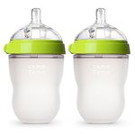 Comotomo Baby Bottle, Green, 8 Ounce, 2 Count