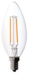 Bioluz LED 40W Filament Candelabra Bulb, E12 Base High Efficiency LED Candle Bulb, UL Listed