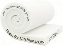 2" x 24" x 72" High Density Upholstery Foam - 6-Pack Firm Rectangular Foam Padding for Sofa Couch Cushion Replacement, Commercial & Home Use, Dining Chair, Craft & Project Foam