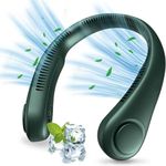 ROMINO Portable Rechargeable Neck Fan Personal Bladeless Air Conditioner Collar Hanging Shoulder Neckfan, Neck Wearable Ac Cooler Neckband Fans For Summer Cooling,Men,Women,Kitchen,Outdoor