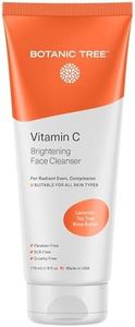 Botanic Tree Vitamin C Facial Cleanser, for All Skin Types, Aging Skin, Dry Skin - Natural Face Cleanser for Minimizing Acne scars, Brightening, Anti Aging, Reduce Breakouts - Face Wash for Women & Men