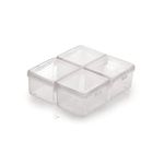 Pulgos Home&Kitchen 4-In-1 Plastic Storage Boxes Multipurpose Utility Containers For Organizing Jewellery,Medicine,Spices,Ornaments,Kitchen Items,Pooja Materials,&More (Medium,Plastic).