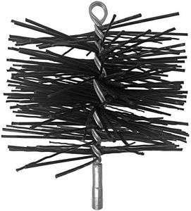 Chromex 8-Inch Chimney Sweeping Brush - Durable Poly Bristles, Standard 1/4" NPT Fitting