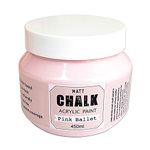 Little Birdie Home Decor Chalk Paint Pink Ballet - 450ml |Chalk Paint for Wood Furniture, Wall, Home Decor, Glass, Terracotta Pots & Matte Acrylic Chalk Paint | Multi Surface Paint