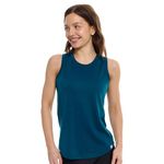 Merino Wool Tank Top Women - Active Merino Wool Undershirt Moisture Wicking Breathable Anti-Odor Lightweight Base Layer, Deep Teal Highneck, Large