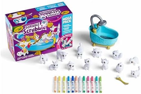 CRAYOLA Scribble Scrubbie Pets Mega Set 2.0, Coloring Toy, Kids Gifts for Girls & Boys, Age 3, 4, 5, 6, Blue (747481)
