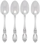 Oneida Louisiana Fine Flatware Teaspoons, Set of 4, 18/10 Stainless Steel