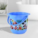 Kuber Industries Bucket (16 LTR) Water Bucket for Bathroom | Check Disney | Plastic Bucket for Kitchen | Balti for Bathroom | Portable Bucket | Kitchen accessories items | Blue