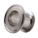 DERNORD Sanitary Concentric Reducer Tri Clamp Clover Stainless Steel 304 Sanitary Fitting End Cap Reducer (Tri Clamp Size: 2 inch x 1.5 inch)