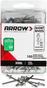 Arrow Fastener RSS1/8IP Short Steel 1/8-Inch Rivets, 100-Pack