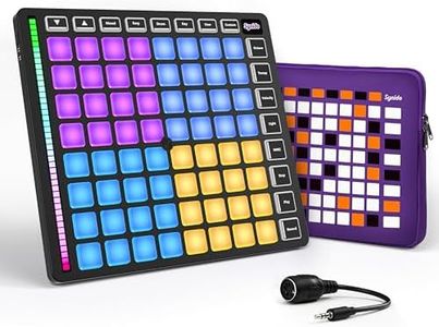 Synido MIDI Pad Beat Maker Machine with 64 Velocity Sensitive RGB Pads, Portable MIDI Controller 8 * 8 Backlit Beating Machine with Easy Mode for Music Production Beginners, TempoPAD Z-1