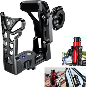 KEWIG Bicycle Water Bottle Holder for Bike & Motorcycle, Adjustable Bike Water Bottle Cages Fit for Diameter 2'' - 3'' Cup, Compatible for Handlebars or Tubes 20mm to 35mm in Diameter