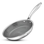 BERGNER Hi-Tech Giro x Triply with Honeycomb Healthy Ceramic Coating 24cm Frypan, Stay Cool Handle, Metal Spatula Safe, PFOA/PTFE/PFAS Free, Healthy Cooking, Pan Protector Included - Induction Bottom