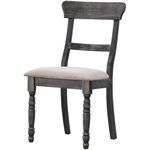 ACME Furniture Wallace Side Chair, Light Brown/Weathered Gray