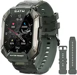 PYRODUM Smart Watches for Men, 1.71" Fitness Watch with Heart Rate Blood Pressure Monitor,5ATM Waterproof Smart Watch for Android Phones, 24 Sports Modes, Tactical Military Sports Watches-2 Bands