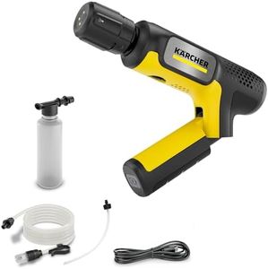 Karcher 1.328-125.0 Cordless High Pressure Washer, OC Handy Compact CB, USB-C Rechargeable (Recommended Over 10 W Recommended), No Water Connection Required, Durable Hose, High Performance 4-in-1