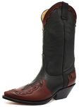 Grinders Arizona Black/Burgundy Mens Cowboy Boots Size UK 9