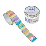 Measure Me! Roll-up Door Frame Height Chart for Childrens Nursery - Pastel Rows